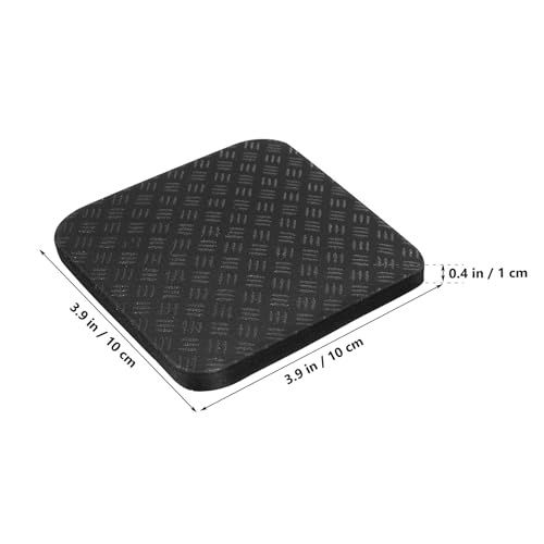 DECHOUS 4 piezas Tapetes antideslizantes para equipo de ejercicio en caminadora, almohadillas de alta densidad 10x10x1 cm, protector de piso para alfombra y madera en gimnasio en casa miniatura 2