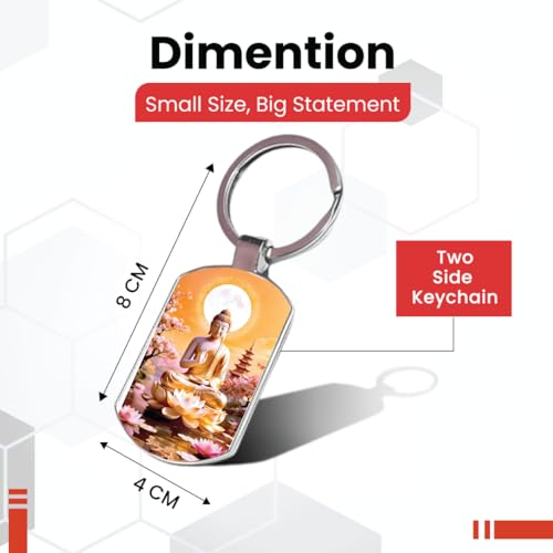 Image of Premium Printed Metal Keychain for Men & Women | High-Definition Artwork Print | Durable Key Ring for Car, Bike, Home & Office Keys | Stylish Decorative Key Holder Gift