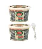 LOCATELLI Grated Pecorino Romano | 2 PACK - 8 oz Cups EACH | Imported from Italy | 100% Sheeps Milk | Aged Miniumum of 9 MONTHS | With a Cosmos Candy Bamboo Spoon