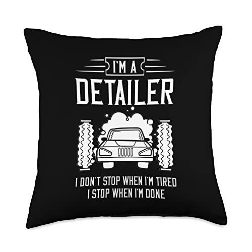 Detailer Car Detailing Car Wash Throw Pillow