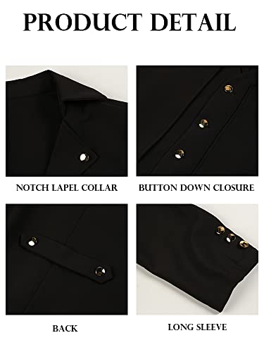 Makkrom Mens Steampunk Gothic Jacket Victorian Tailcoat Vintage Halloween Costume Tuxedo Coat Uniform - Thumbnail 6