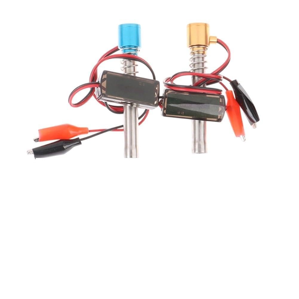 Upgraded RC Glow Igniter 6VxC24V Nitro, Boats & Models Metal Body, for Alligator Clip, LED Indicator