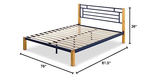 Image of Zinus Epic Metal & Wood Platform Bed with Wood Slat Support, King