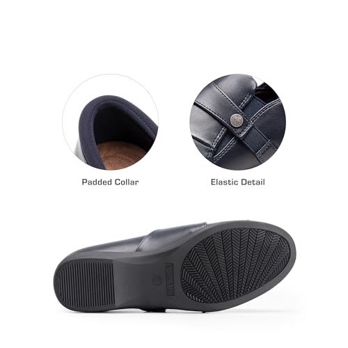 Image of DREAM PAIRS Loafer for Women Slip-on Comfortable Dressy Loafers Business Casual Work Office Loafer Shoes Faux Leather Round Toe with Arch Support