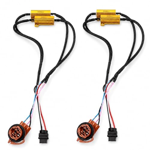gopupu 2Pcs 3157 4157 T25 Load Resistor Fix Hyper Flash 50W 6 Ohm Load Resistors for 3157 Switchback Led Turn Signal Light Led Resistor Turn Signal Kit