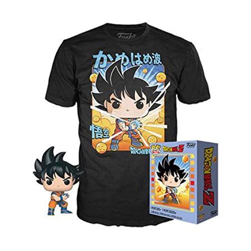 Funko- Fig Pop & tee Dragon Ball Z Goku Kamehameha Camiseta TA Accesorios de muñecos y Figuras,...
