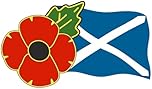 Poppy Car Window Sticker with Scotland Flag - in Support of The Veterans Lifeline Charity