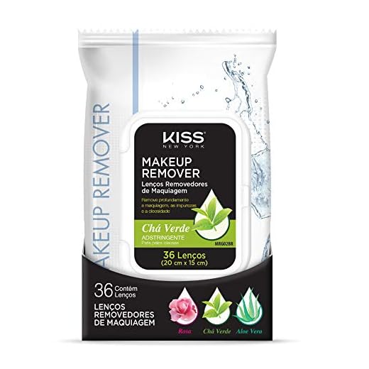 Lenço Demaquilante Chá Verde, Kiss New York