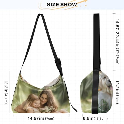 Personalized Leather Shoulder Bag Unisex Custom Photo Text Crossbody Handbag Christmas Anniversary for Gift3