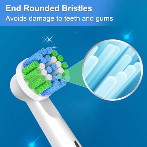 Image of 8 Count Electric Toothbrush Heads for Oral B Braun Sensitive Gum Care.Extra Soft Bristle,especially good for Sensitive Gums and Teeth.Premium Quality - 100% Satisfaction Guarantee.