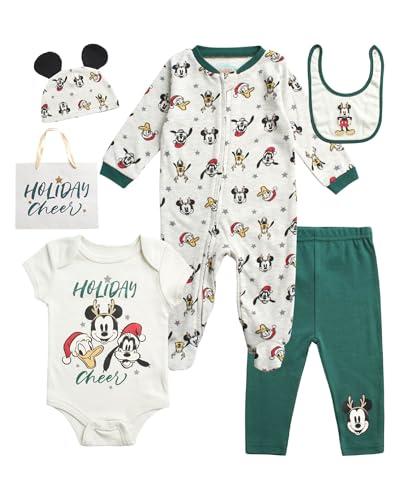 Disney 7-Piece Baby Layette Set with Mickey, Pooh & Minnie (0-6M)