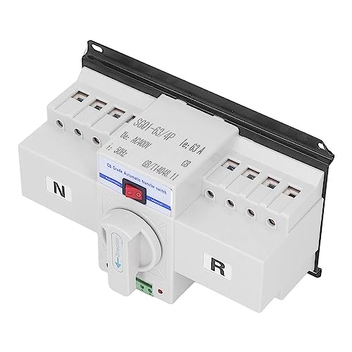 Miniatura 6 de Interruptor De Transferencia Automática De Doble Potencia Controlador De Interruptor De Alimentación 4p 4kv Voltaje De Resistencia Al Impulso Con Cubierta Protectora For El Hogar