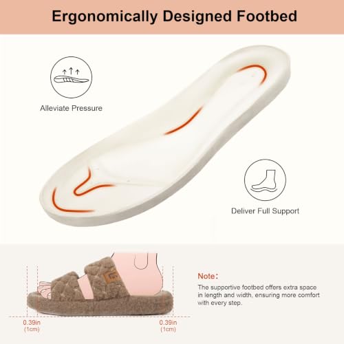 Image of LongBay Slippers for Women Memory Foam Open Toe Indoor House Shoes Gifts | Dual-Strap Slide Sandals, Comfortable Cushioning , Lightweight Non-Slip Sole, Home Bedroom, Birthday Gift, Machine Washable