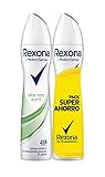 Rexona - Desodorante Antitranspirante Pack Ahorro Aloe Vera - 2 X 200 ml - Total: 400 ml
