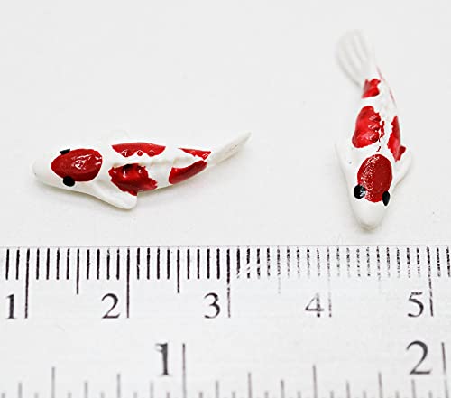 Buy Easy 12 Red Koi Fish Fairy Garden Animal Dollhouse Miniature Docoration #TOP6