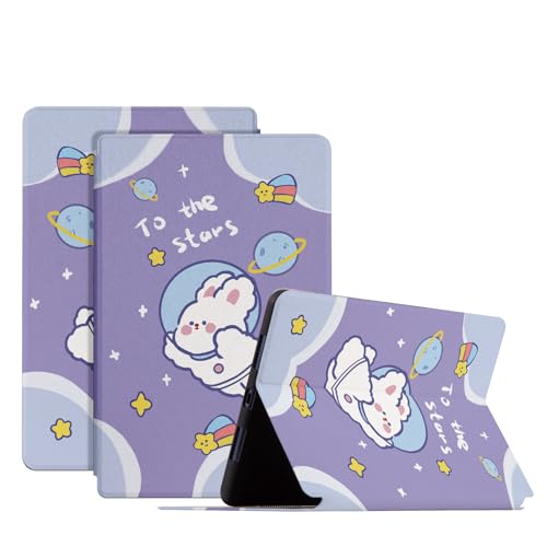 Nuouxoco for Samsung Galaxy Tab E 9.6 inch 2015 Case SM-T560/T561/T565/T567 with Auto Sleep/Wake Multi-Angle Smart Stand Shell Cover Protective Case for Galaxy Tab A 9.6'' 2015 - Cute Rabbit
