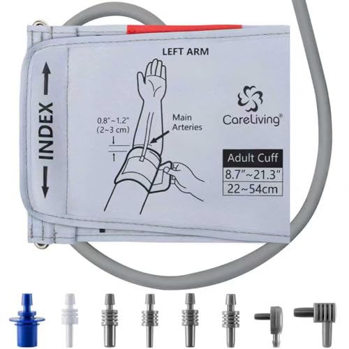 CareLiving Extra Large Blood Pressure Cuff 8.7-21.3 (22-54cm) Extra Large Cuff Compatible with Most Brands BP Monitors with 8 Connectors (BP Cuff Included Only)