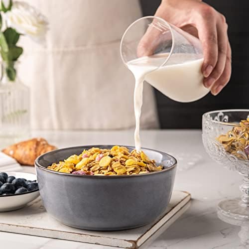AmorArc Stoneware Dinnerware Sets,Round Reactive Glaze Ceramic Plates and Bowls Sets,Highly Scratch Resistant | Microwave & Dishwasher Safe,Service for 8 Dishes Set (24pc) - 3