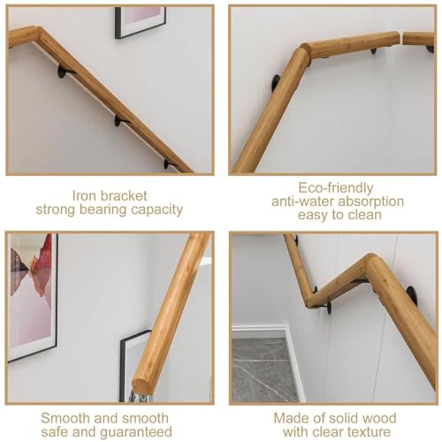 Rambarde escalier bois antidérapante sur mesure rampe intérieure - 6