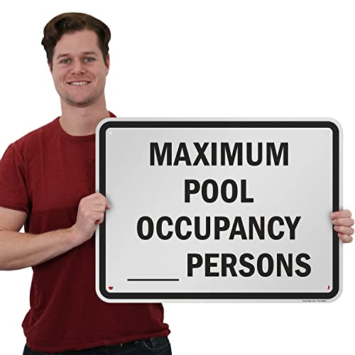 Cartel metálico para piscina 18 x 24 pulg miniatura 5