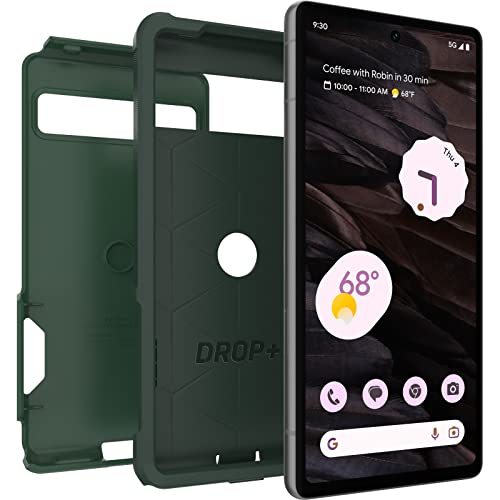 Image of OtterBox Google Pixel 7A Commuter Series Case - TREES COMPANY (Green), slim & tough, pocket-friendly, with port protection | Thin & Protective iPhone Case, Dual-Layer, Impact Absorbing Phone Case for Google Pixel