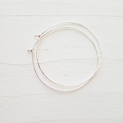 Wispy Sterling Silver Hammered Hoops