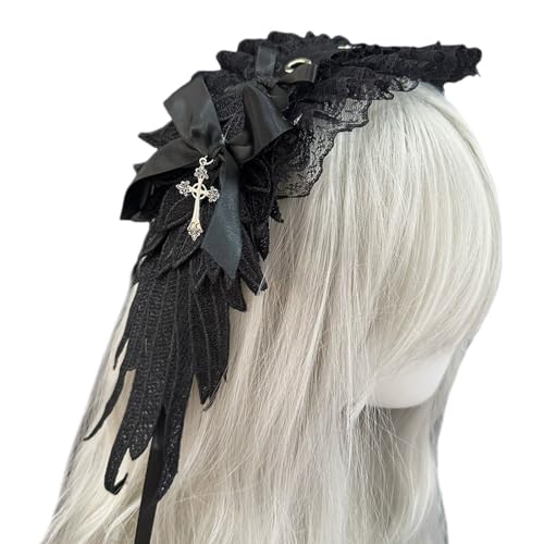 スイムリー Diadema gótica, cómoda, ajustable, estilo punk, accesorio para los amantes del cosplay