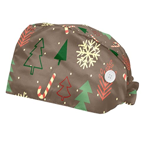 Chapeau de travail de Noël unisexe casquette anti-gouttes de sueur lot de 2