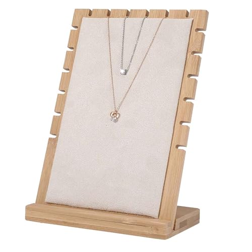 Image of Jewelry Storage Display Stand for Bangles Bracelets Watches (Chain-Necklace Stand Beige)