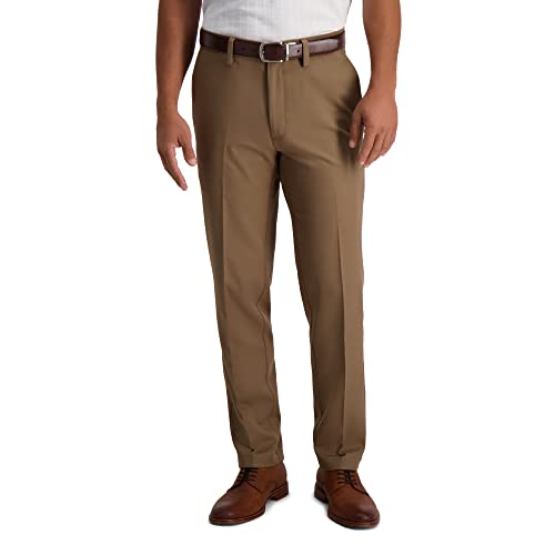 Pantalon Haggar Cool 18 Pro slim de qualité supérieure pour homme