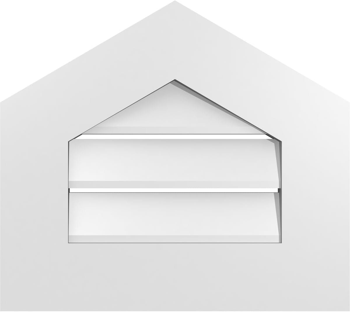 GVSPE18X1601SF-07 Peaked Top Standard Frame, Primed Tan Signature Series Surface Mount Gable Vents, 18-in. W x 16-in. H