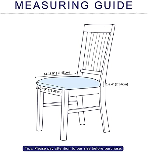 Qulaco Pu Dining Chair Seat Covers Set Of 1/2/4/6/8 Stretch Waterproof Dining Chair Cover Soft Square Cushions Seat Slipcovers Dining Office Kitchen Chair Covers For Dining Room #TOP2