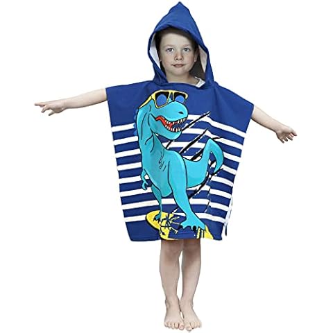 Badetücher Kinder mit Kapuze, Mikrofaser Poncho Handtuch Kinder Strandtücher Schwimmen Pool Handtuch Badetuch Duschtücher Bademantel Cover
