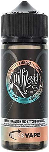 Ruthless E Liquid 100ML 0MG Vape Juice All Flavours 120ML Shortfill No Nicotine - Nicotine Free Grape Ez Duz It Ice Premium Sauce All Day Vape (Paradize)