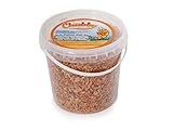 Chubby Mealworms Dried Gammarus Shrimp (1L Tub), Siberian Shrimps for Fish, High Protein, Ideal Koi & Aquarium Fish Food, Shrimps Food for Pond Fry, Reptiles, Young Turtles & Terrapins