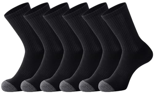 Image of Women's Hiking Running Athletic Soft Cotton Moisture Cushioned Compression Crew Socks