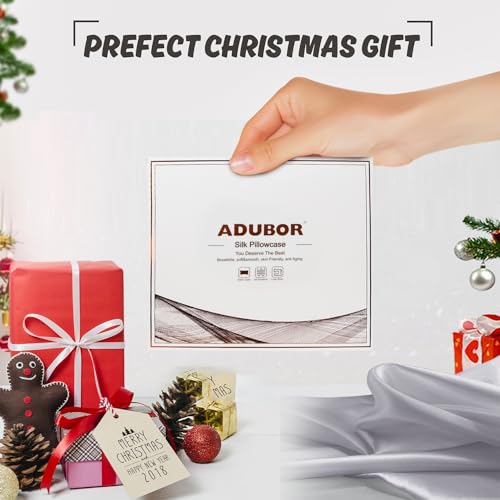 Adubor 100% Seidenkissenbezug 40x80cm für Haar und Haut mit Reißverschluss – Ansicht 7
