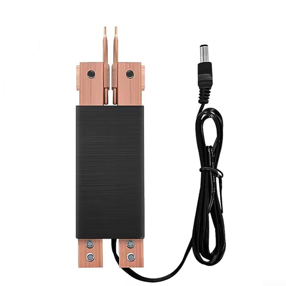Saldatrice a punti a batteria DC412V progettata per prestazioni con ottone spesso, include 2 aghi concentrici e molle per una saldatura efficace