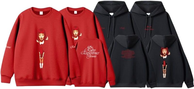 [GHOZUWYL] ジェニー Ruby グッズ パーカー 2025 アルバム 応援服 フーディ フード付き ファンシャツ 薄手 厚