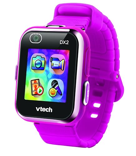 VTech Kidizoom Smartwatch DX2 Magenta, Reloj Interactivo para niños con cámara Doble, Pantalla táctil a Color, Reloj Inteligente con Sensor de Movimiento, Resistente a Golpes, Lengua