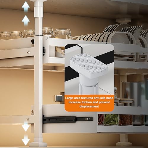 Pull Out Kitchen Cabinet Organizers, Sliding Drawers for Easy Access, No Drill Installation Required, Space Saving Solution for Cupboards - Image 4