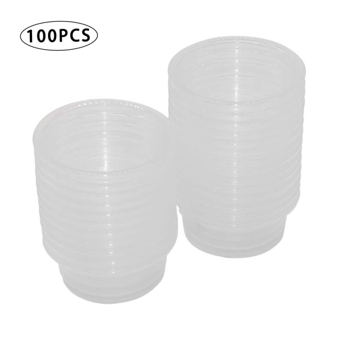 Ciotole per rettili 100 pezzi trasparenti per cibo per gechi Ciotole per rettili in plastica Ciotole per cibo per gechi Contenitori per acqua per gechi crestati Lucertole Piccoli animali domestici