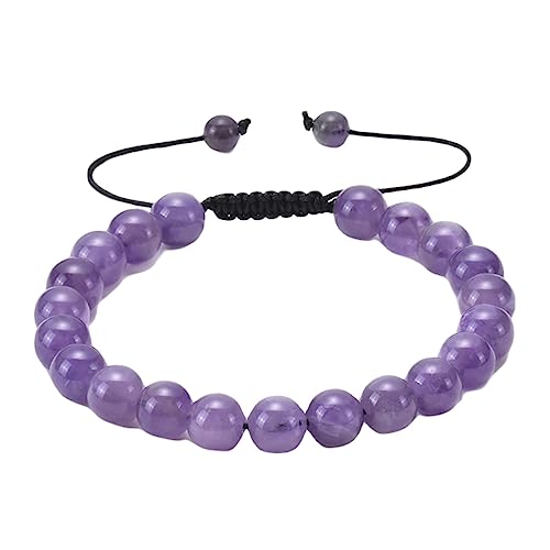 Bracelet pour homme femme en pierres naturelles de 18 mm avec cadenas de perles