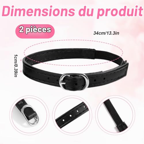 NQEUEPN 2pcs Sangles de Chaussures, Sangles à Talons Hauts Extension de Sangle de Chaussure Sangles de Cheville de Remplacement pour Femmes Filles Dame Talons Hauts Tenant des Talons Lâches – vue 2