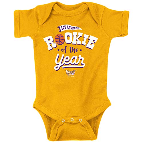 Image of Los Angeles Basketball Fans. Rookie of The Year Gold Onesie (Onesie, Newborn)