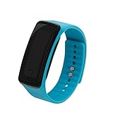 Reloj electrónico deportivo con pantalla LED, en color azul celeste