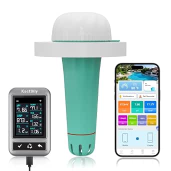 Kactoily 7-in-1 Smart WiFi Pool Monitor with App