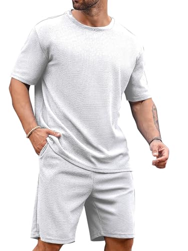 Image of Vogaan Men's T-Shirt and Shorts Set | Top & Shorts Night Suits Set | Night Wear for Men