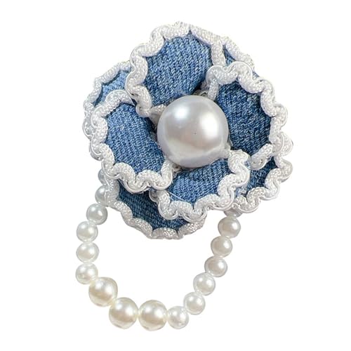 Stylish Camelia Flower Brooch Classical Floral Detail Lightweight Jewelry Pin Bowtie for Casual Formal Occasions Elegant Simulat