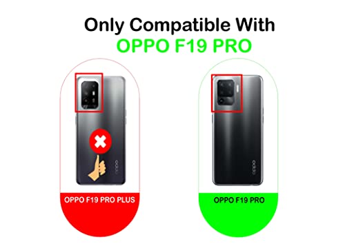 Image of A rtistque Frosted Translucent Back Cover Case for Oppo F19 Pro | Electroplated Chrome Ring | Raised Camera Edges for Protection | Smooth Sides TPU - Blue
